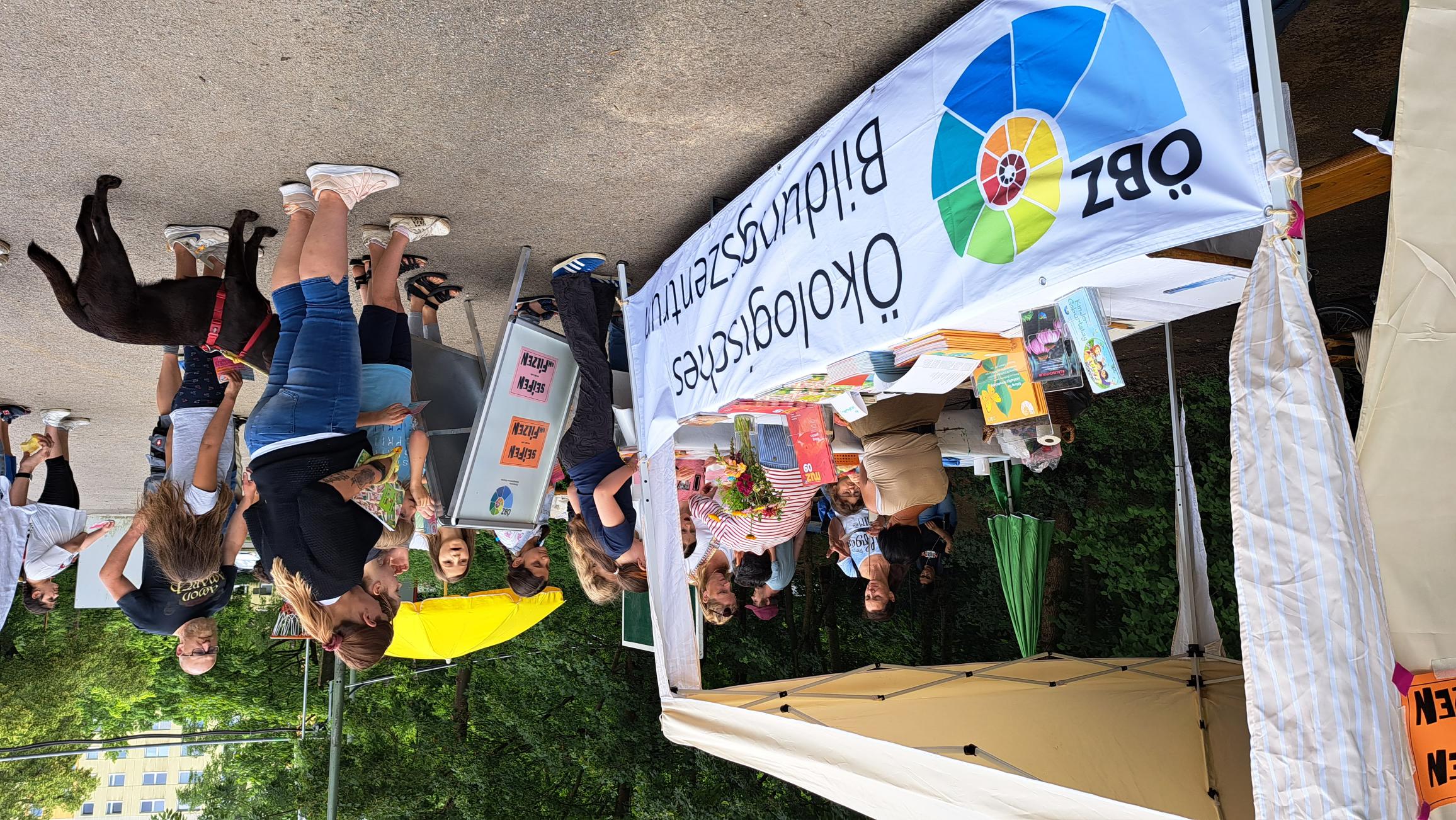 Infostand beim Bogenhauser Sommerfest im Fideliopark © MUZ/Marc Haug